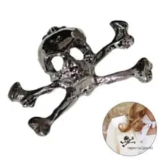 Imp Crânio E Ossos Cruzados Broche Lapela Pino Punk Traje Halloween Jóias Acessórios Para