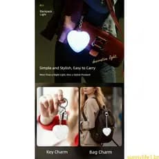sun Purse Glow Heart Light Touch Ativado Luz Bolsa Sensores Automáticos