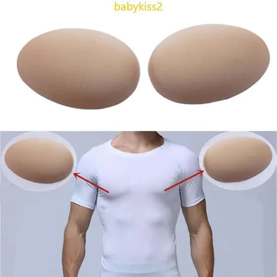 Invisível Silicone Peito Músculo Adesivos Masculino Melhorando Almofadas Adesivo Musculares Gif