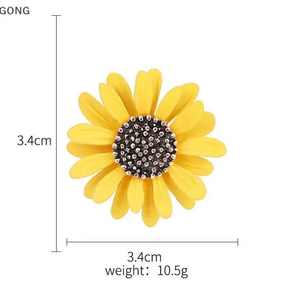 [BI] Alfinetes De Broche De Girassol Fofos Para Chapéus Hijab , Vestidos Ou Bolsas , Acessórios De Joias BR