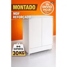 Dispensa Nicho Aparador com 2 Portas e Divisória em MDF – Envio Montado– 90x60x20