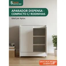 Aparador Balcão Buffet 100% MDF  2 portas envio montado envio rodinhas