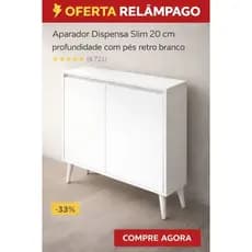 Dispensa Nicho Aparador com 2 Portas 70x60x20 PÉS RETRO