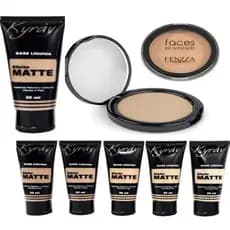 Kit de Maquiagem Base e Pó Compacto Empreendedora Beleza Revenda