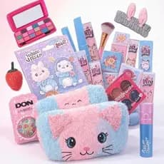 Conjunto de Maquiagem Infantil Divertido para Meninas Necessaire Blogueirinha
