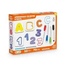 Stencil Aprendendo Escrever – Junges Mdf Brinquedo Educativo