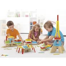 Plaquetas de Montar 80 Peças – Junges Brinquedo em Mdf Educativo de Empilhar