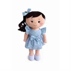 Boneca Pelúcia Nina Amiga Companheira Lavável Antialérgica Zip