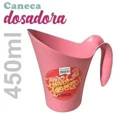 Caneca Concha Dosadora de Ração Alimentos etc 450mL com alça Família de Estimação Cores