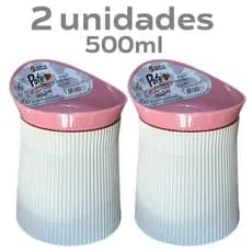 2 Comedouro Elevado Alto Postura Pet - M 500ml Cachorro Gato - Família de Estimação