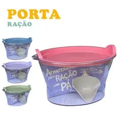 Pote Armazenador De Ração Com Pá e capacidade de 1kg - para Cachorro Gato e outros animais domésticos