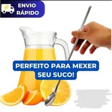 Colheres Grandes de 20 ou 30cm Colher para Sucos Drinks Milkshakes Bebidas Aço Inox para Cozinha Suco