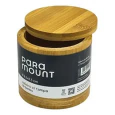 Saleiro De Bambu Com Tampa  8,5x8,5 Cm