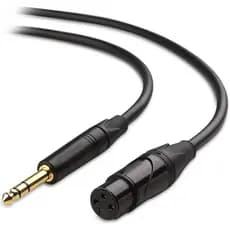 Cabo Microfone P10 X Xlr Fêmea 3 Metros Stereo Balanceado
