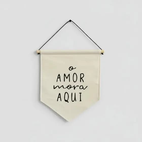 Flâmula Decorativa Temas O Amor Mora Aqui