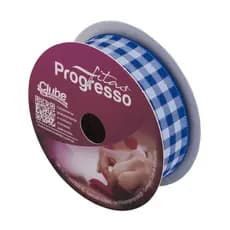 Fita Decorativa Xadrez Tecido Progresso Xt005 22mm Rolo 10 Metros Festa Junina