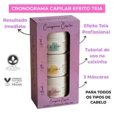Kit Cronograma Capilar 3 Etapas - Hidratação, Nutrição e Reconstrução | Efeito Teia Profissional