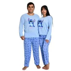 Kit 2 Pijamas Casal de Frio Combinado Manga Longa e Calça Malha Premium