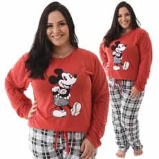 Pijama De Frio Plus Size Manga Longa E Calça Premium Oferta