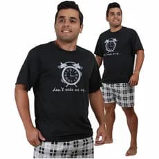 Pijama Masculino Personagem Curto Verão Adulto Manga Curta e Short Curto - Pérola Pijamas