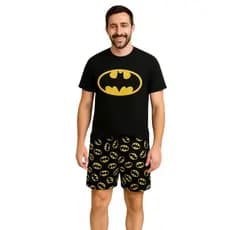 Pijama Masculino Confortável Estampado Manga Curta e Short Premium
