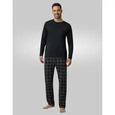 Pijama Masculino Longo Inverno Confortável Macio Estampado Qualidade Premium