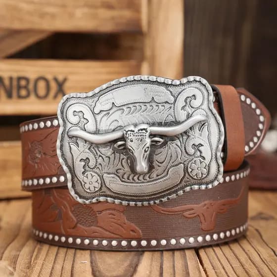 Cinto Personalizado Com Fivela Country Boi Touro Agro Peão