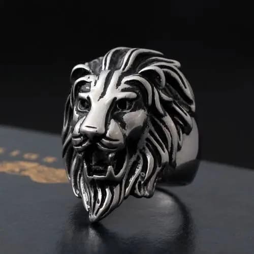 Anel Aço Inox Leão Times signo Leonino Leonina