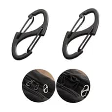Clip antifurto para zíper trava protetor mochilas bolsas metal Kit 2un