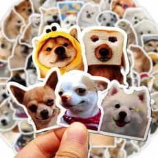 Adesivos Gatos Cachorros Engraçados Memes Kit 50un Vinil
