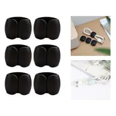 Organizador De Cabos E Fios De Silicone Kit 6un Portátil