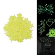 Estrelas fluorescentes adesivas teto parede kit 100un decoração infantil estrelinhas fosforescentes
