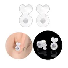 Suporte de brincos pesados orelhas rasgadas kit 2un acrílico e silicone