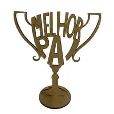 150 Lembrancinha Dia dos Pais Troféu em mdf