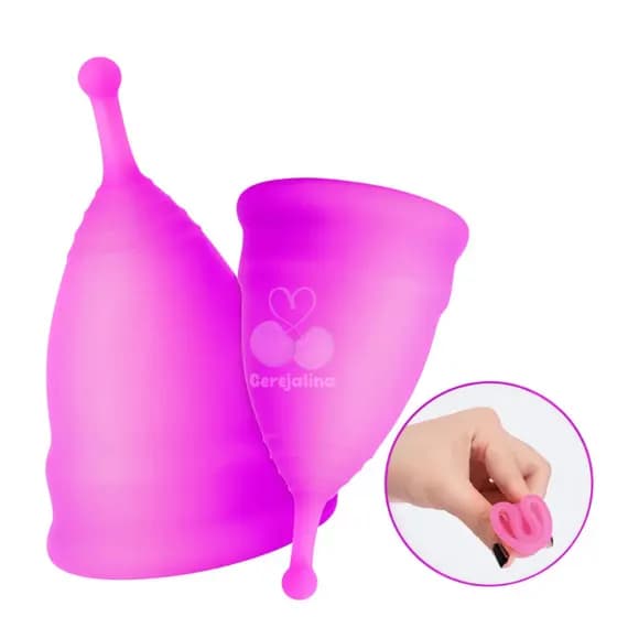 Coletor Menstrual Feminino Reutilizável Copo Menstrual Silicone Copinho Menstrual Dobrável