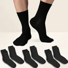 Kit 9 Pares Meia Cano Medio Masculina Fitness Academia Preta 38-46
