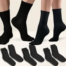Kit 9 Pares Meia Cano Medio Unissex Fitness Academia Preta 36-46