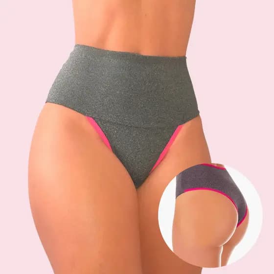Kit 8 Calcinhas Fitness Cós Alto Compressão Abdominal Segura Barriga - VIÉRE