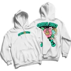 Moletom Canguru Growth Takes Time Flowers Time Color Hoddie