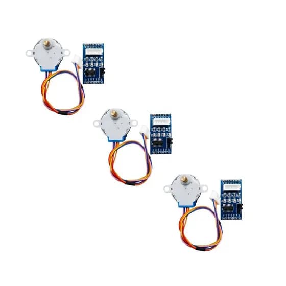 Kit 3 Motor De Passo 28BYJ48 com Driver ULN2003