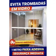 Faixa de Segurança Porta de Vidro Anti-Acidente - faixa com 1 metro
