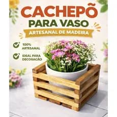 Cachepô de Madeira para Vasos e plantas em geral 15x15 cm
