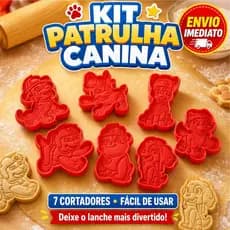 Cortador e Marcador de Biscoito Tema Patrulha Canina