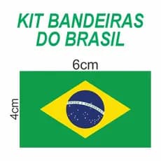 Adesivos Bandeiras do Brasil  - 6x4cm