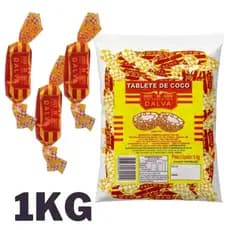 DOCE DE COCO EM TABLETES DALVA - BALAS DALVA 1Kg