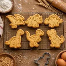 Cortadores e Marcadores de Biscoito Tema dinossauro