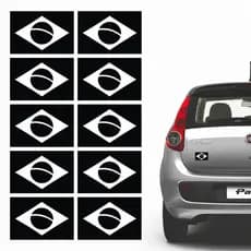 100 unidades Adesivos Bandeira Do Brasil Patriota 6x4cm Carro Moto Colante