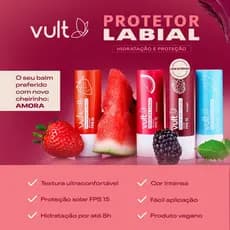 Protetor labial Balm Hidratante FPS 15 - Vult