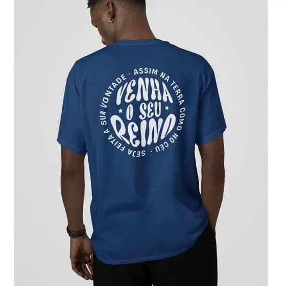 Camiseta Masculina Venha O Seu Reino Camisa T-Shirt Camisa 100% Algodão Street Wear Manfinity