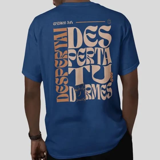 Camiseta Adulto 100% Algodão Cristã Camisa Masculina Religiosa Gola Redonda